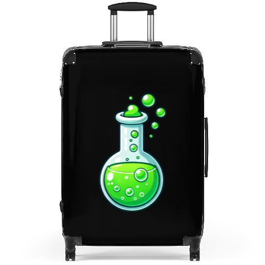 Chemistry comic funny erlenmeyer flask reaction Suitcases