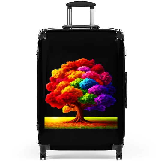 Rainbow colours Spectrum Tree Suitcases