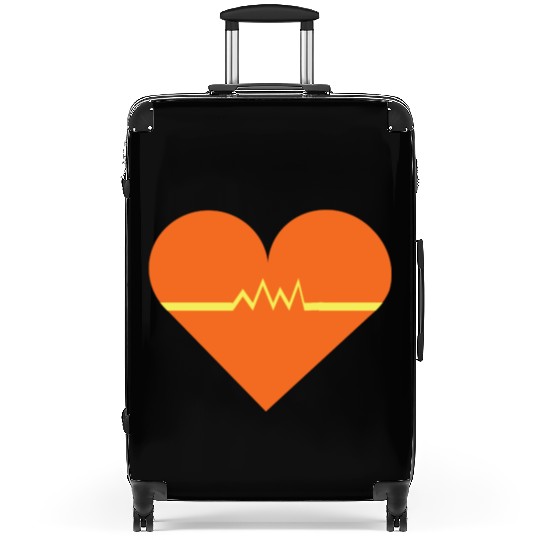 Heartbeat with Heart health care and Cardiac Suitcases