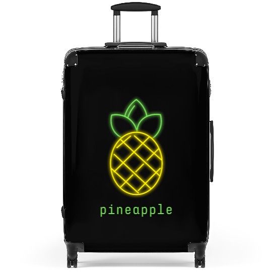 Tropical Neon Pineapple Fruit Summer Design Suitcases