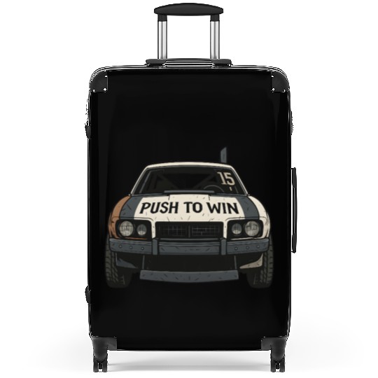 Push to Win Demolition Derby Design Wreck Racing Suitcases