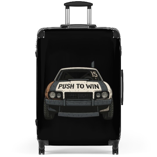 Push to Win Demolition Derby Design Wreck Racing Suitcases
