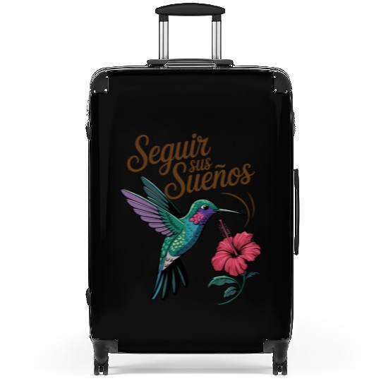 Seguir Sus Suenos Follow Your Dreams Hummingbird Suitcases