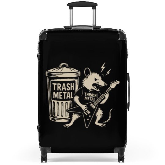 Guitar thrash metal trash metal opossum funny Suitcases