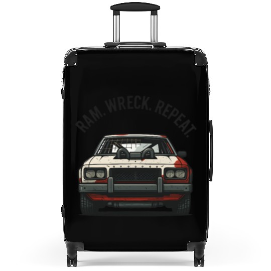 Ram Wreck Repeat Demolition Derby Design Race Car Suitcases