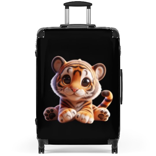 Charming Baby Tiger Art Suitcases
