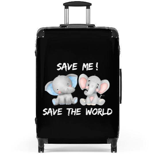 World Elephant Day. Suitcases