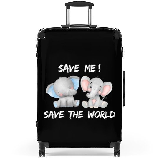 World Elephant Day. Suitcases