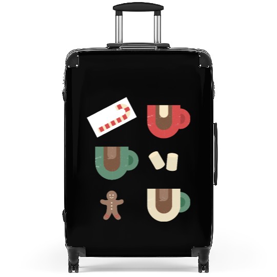 Cute Retro Hot Cocoa Christmas Mug Design Suitcases