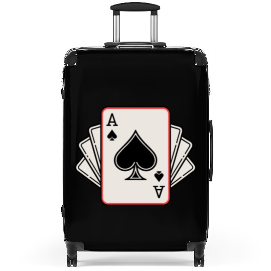 Ace of Spades Playing Cards Hand Suitcases
