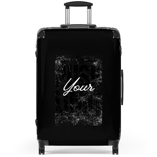 Black and White Gym Motivational Suitcases Design