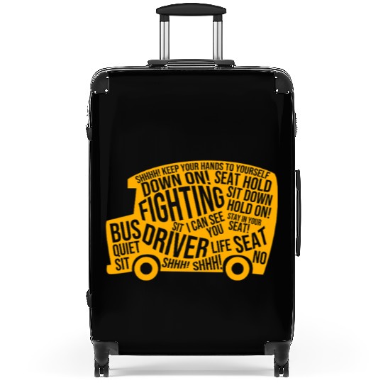 School Bus Driver Funny Yellow Bus Suitcases