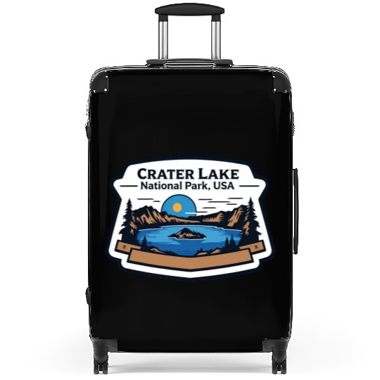 Crater Lake National Park Southern Oregon USA Logo Suitcases