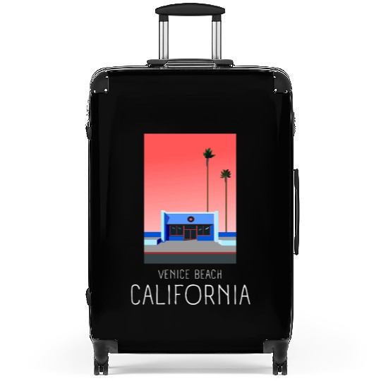 Retro Venice Beach California Suitcases