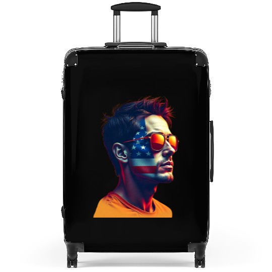 Patriotic American Spirit in Style Suitcases