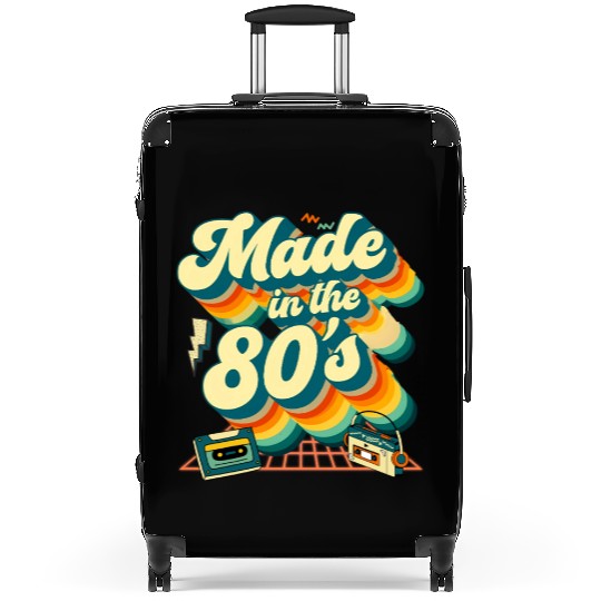 made in the 80s retro groovy Suitcases