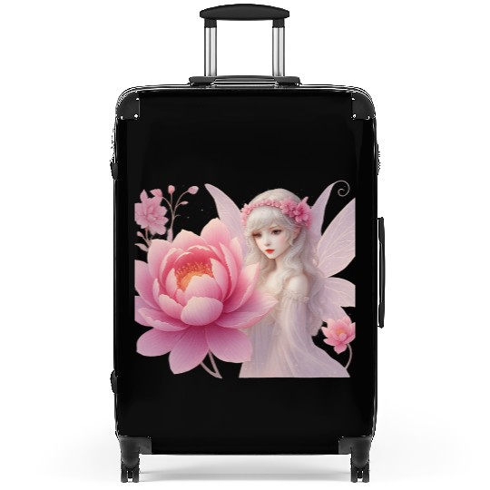 Flower Fairy Girl Ethereal Fantasy Art Design Suitcases