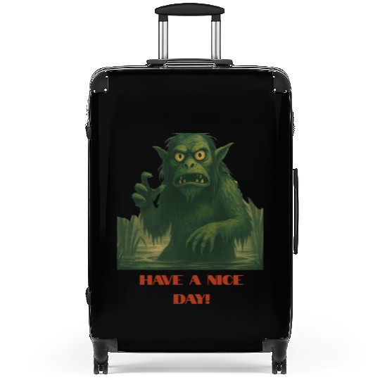 Have a Nice Day – Funny Monster Swamp Art Suitcases