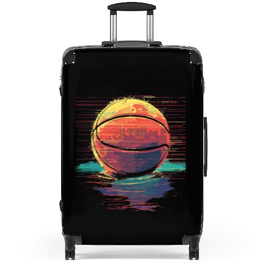 Basketball Ball Retrowave Suitcases