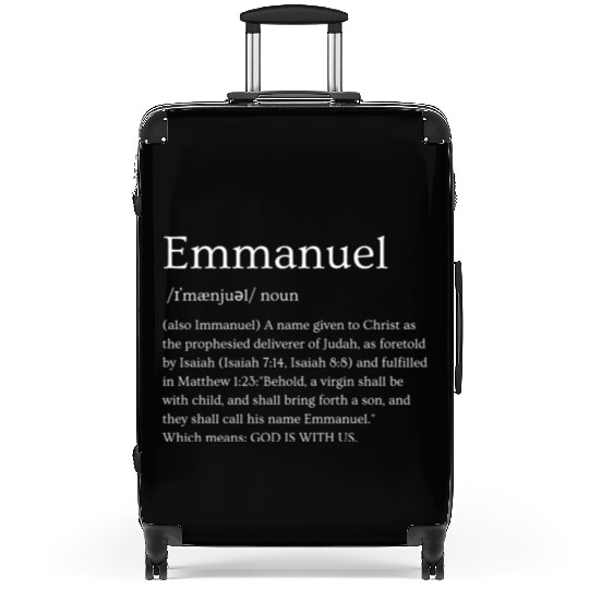 Emmanuel Definition - God is With Us | Typography Suitcases