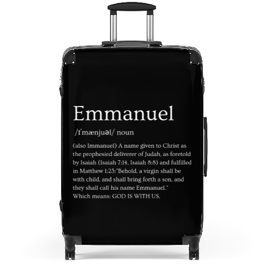 Emmanuel Definition - God is With Us | Typography Suitcases