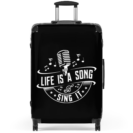 Life Is A Song Sing It Singer Singing Suitcases