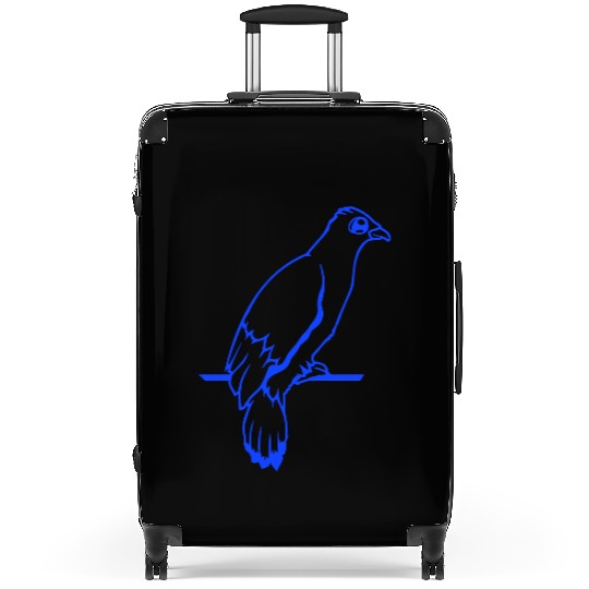 Bird raven dove sitting cable hawk eagle birdie Suitcases