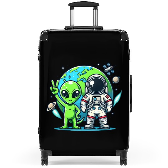 Alien Astronauts In Space Suitcases