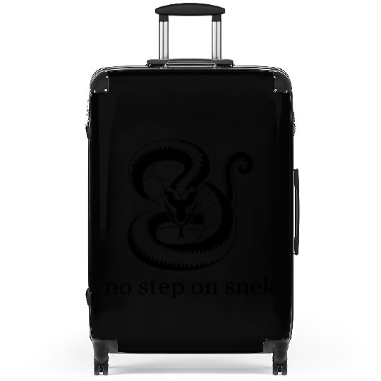 no step on snek funny Suitcases