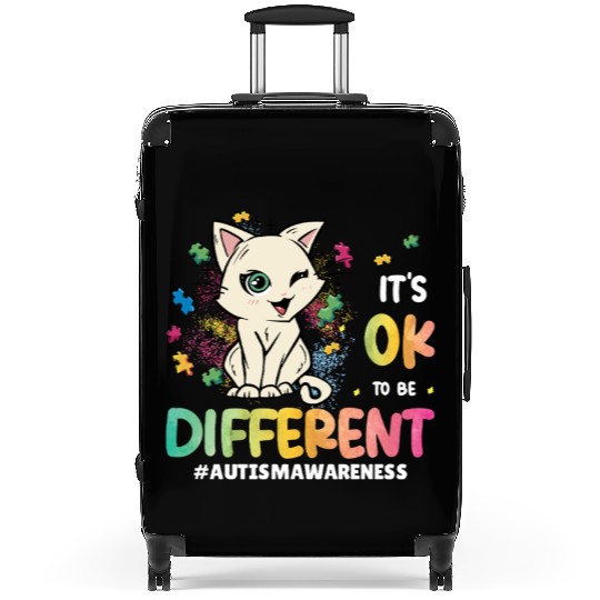 Support Autistic Adults Kids Autism Different Cat Suitcases