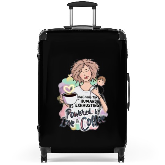 Powered by Love & Coffee – Funny Mother’s Day Suitcases