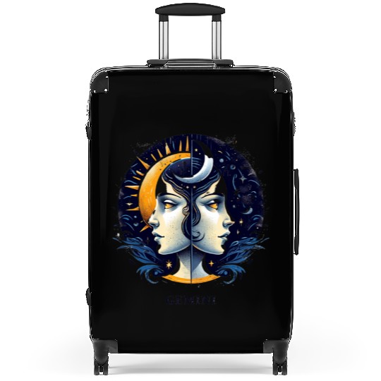 Zodiac Card Gemini Suitcases