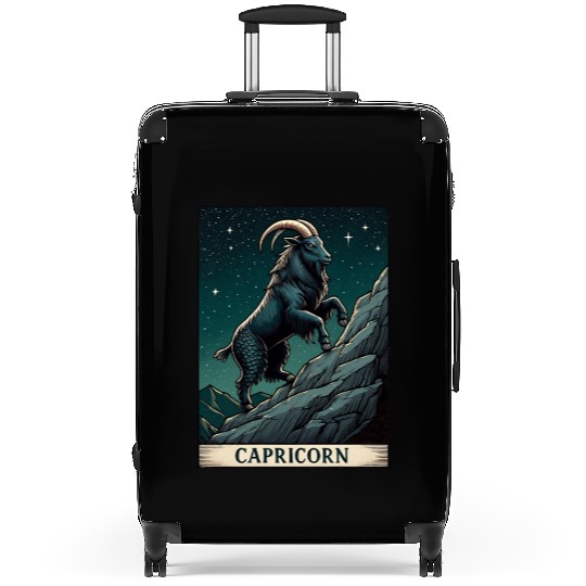 Zodiac Card Capricorn Suitcases