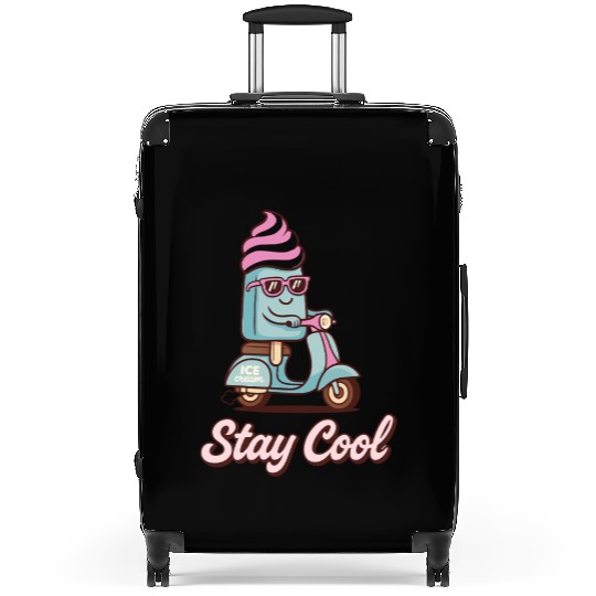 Stay Cool – Ice Cream on Scooter Suitcases