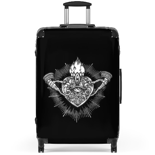 Sacred Heart Claddagh Symbol - White Suitcases