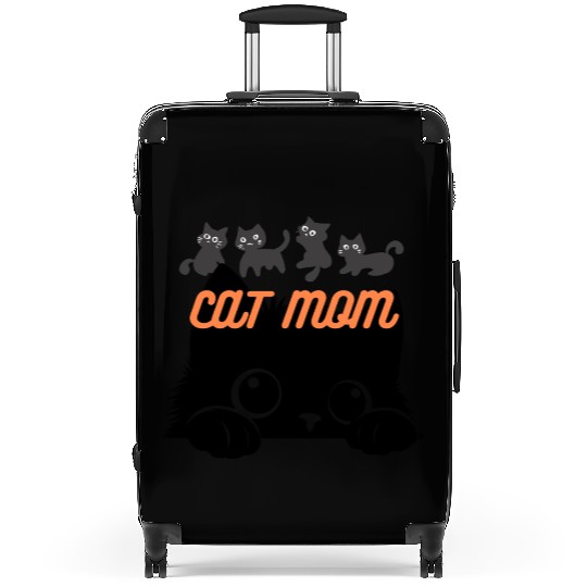cat mom Suitcases