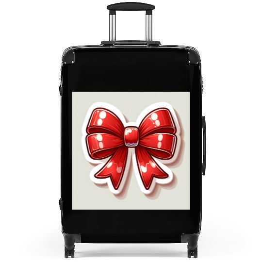 Red bow sticker Suitcases