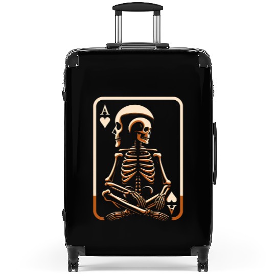 Skeleton Ace Playing Card Suitcases