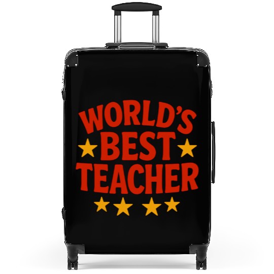 Worlds Best Teacher Suitcases