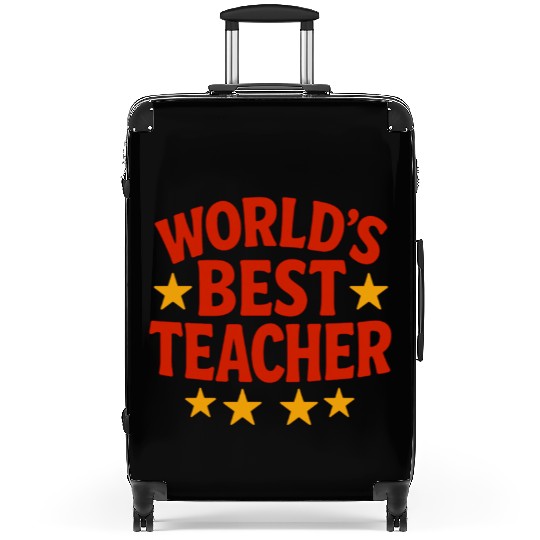 Worlds Best Teacher Suitcases