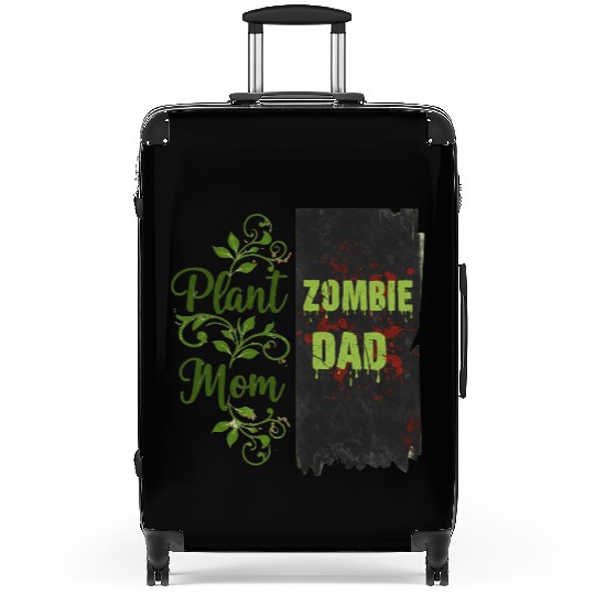 Plant Mom Zombie Dad Couple Design Suitcases