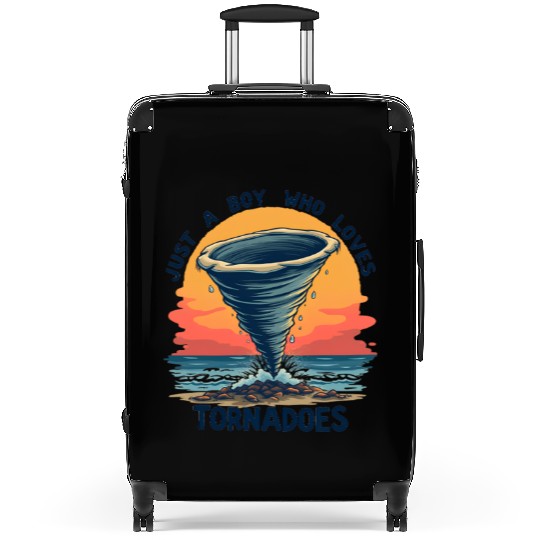Just A Boy Who Loves Tornadoes Storm Meteorologist Suitcases