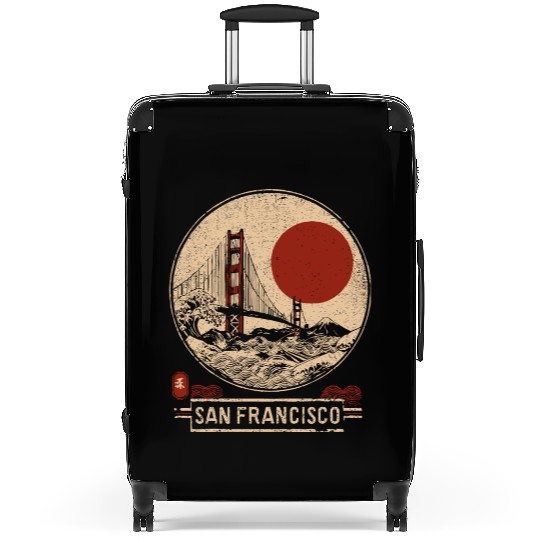 San Francisco - Woodblock Print Suitcases