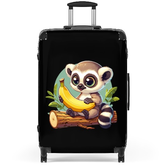 Raccoon with a banana Suitcases