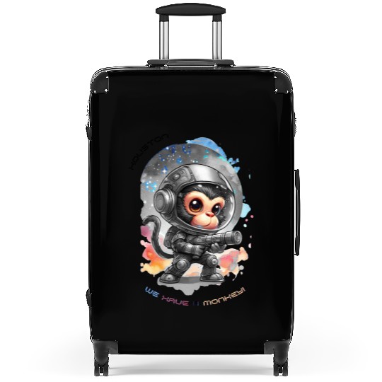 Houston We Have A Monkey Suitcases