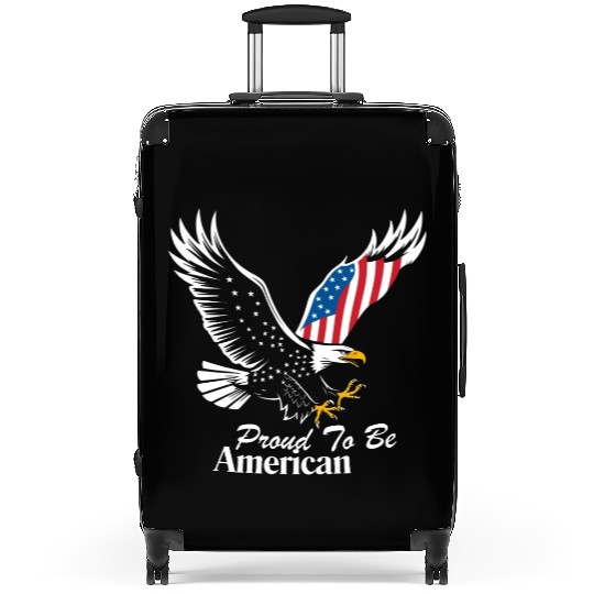 Proud To Be American Eagle Flag Suitcases