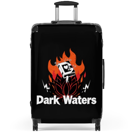 Black Lotus Heart Fire Rock Suitcases