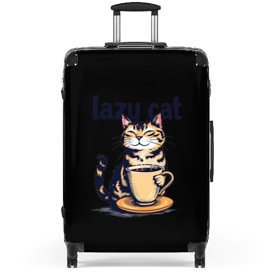Lazy Cat Coffee Suitcases – Cute Relaxed Kitty Graph
