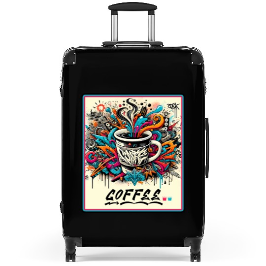 Coffee Graffiti Explosion Suitcases