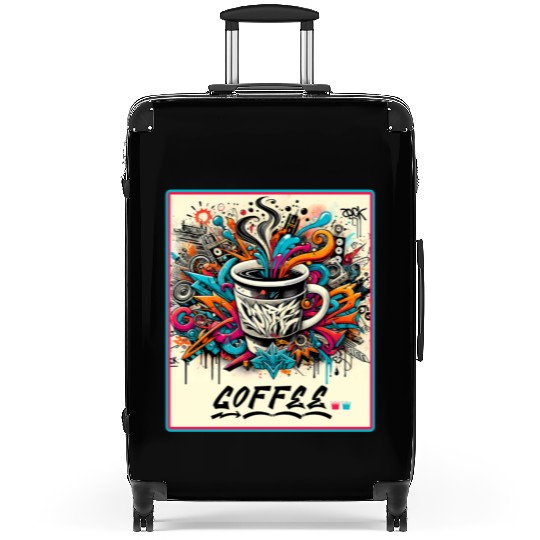 Coffee Graffiti Explosion Suitcases